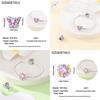 Copper Metal Butterfly Flower Vibrant Colorful Series Charm Bead Components Bead Components Compatible With Pan Authentic Original Bracelets Do It