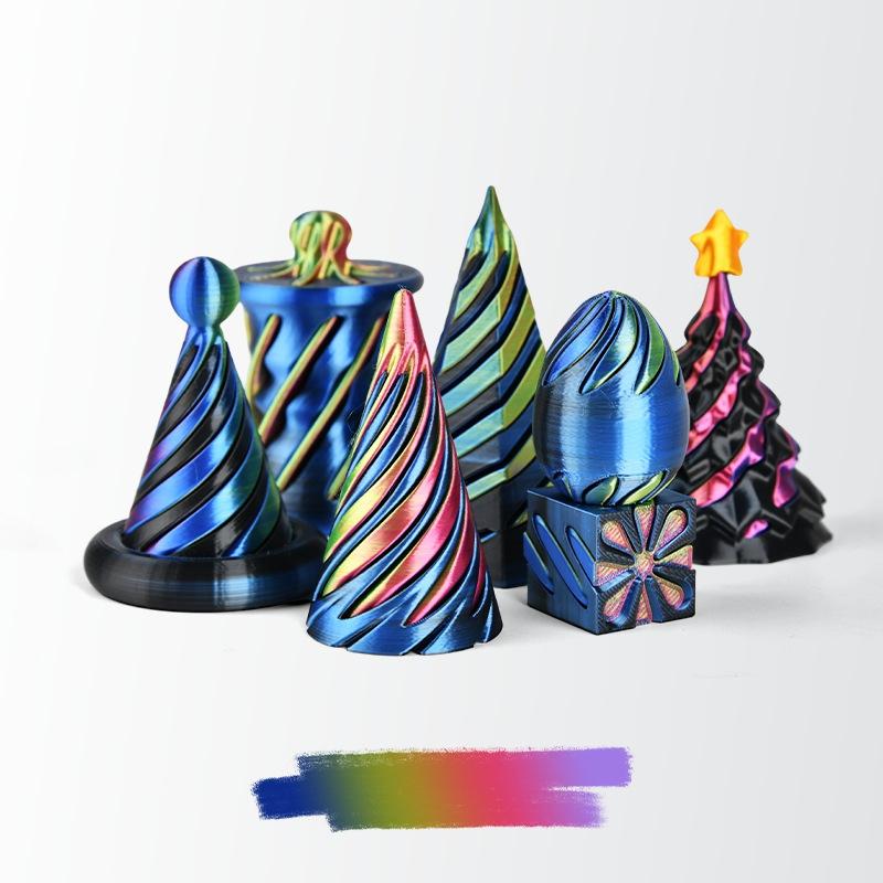 3/7pcs Set 3D Printed Spiral Pyramid Set Rotating Cube Toys Kids Gift Pyramid Fidget Toy Students Gift Teaching Model
