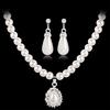 Royal Style Princess Imitation Pearl Teardrop hänge Elegant halsband örhängen