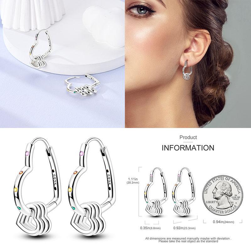 Creolen Neu Silber 925 Regenbogen, Muschel, Ohrringe für Damen Schmuckherstellung Für Frauen als Hochzeitsfeier Geschenke