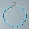 Cross Border Summer Fresh Colorful Bead Necklace for Women's Seaside Vacation Fashion Dopamine Transparent Bead Matching Necklace