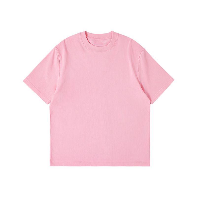 Unisex Solid Blank Crew Neck Tshirt Basic Pure Cotton Loose Short Sleeve Minimalist Daily Casual Oversized Streetwear Top