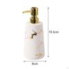 Ceramic Pump Soap Dispenser Leakproof 500ml/17oz Elegant Refillable Body Wash for