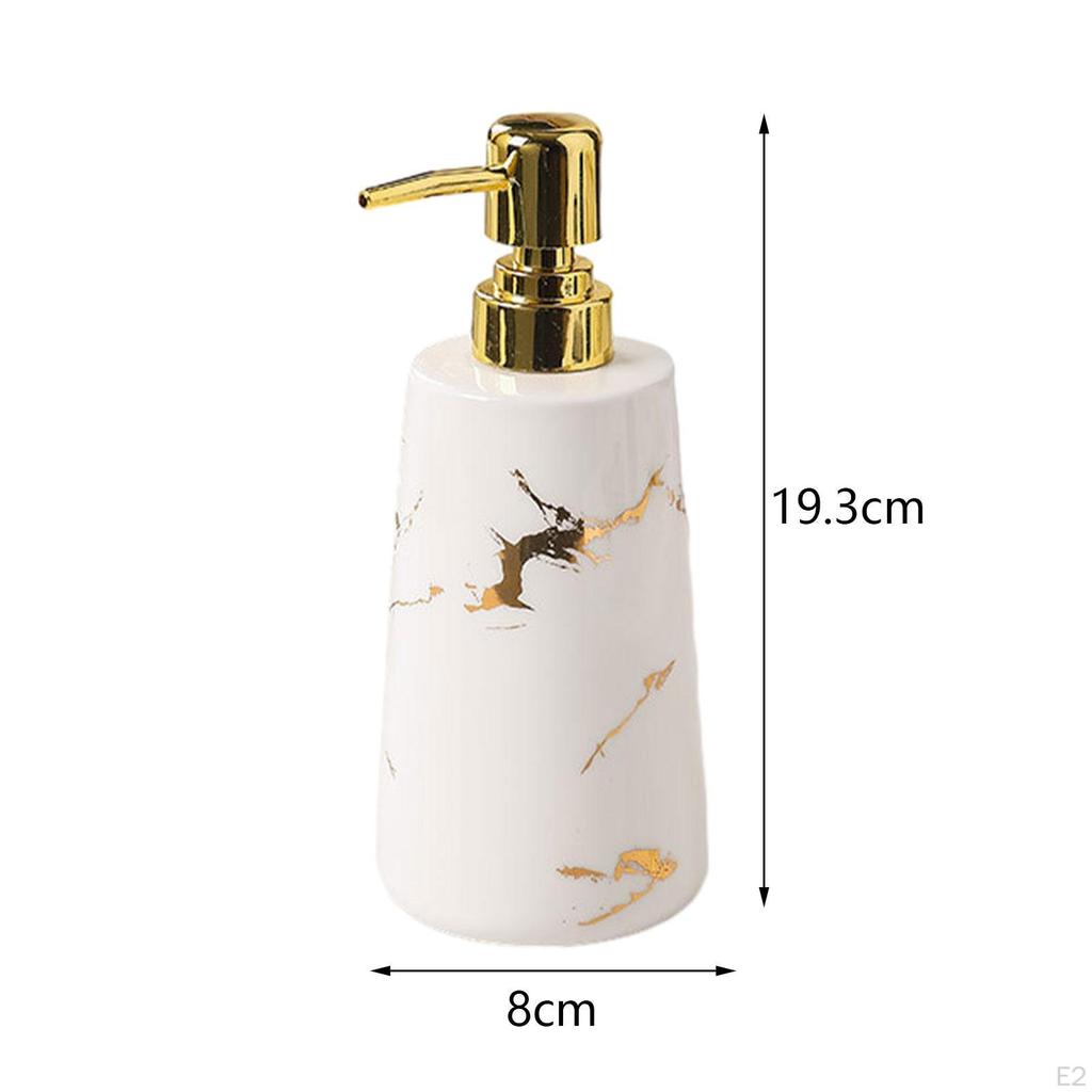 Ceramic Pump Soap Dispenser Leakproof 500ml/17oz Elegant Refillable Body Wash for