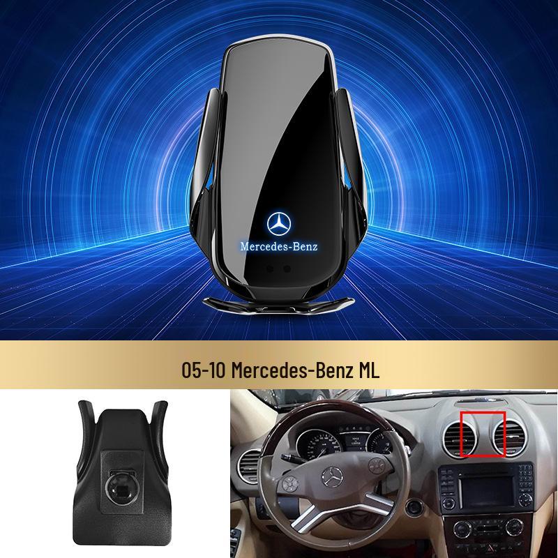 Bezdrátový držák telefonu s rychlým nabíjením Mercedes-Benz pro třídu C/třídu R/třídu S/třídu E/GLK/třídu B