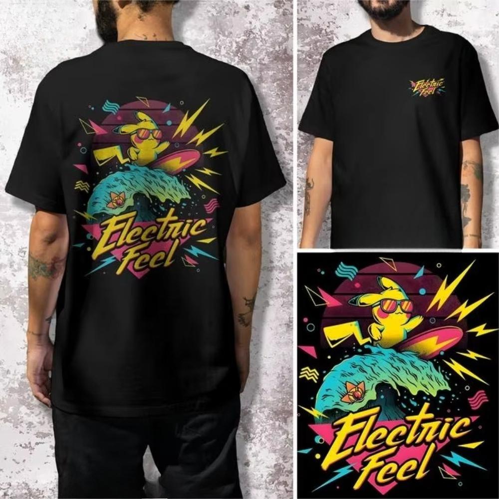 2025 Summer Pokmon Anime Popular Characters Cotton Printed Tshirt Unisex Harajuku Loose Casual Versatile Shortsleeved