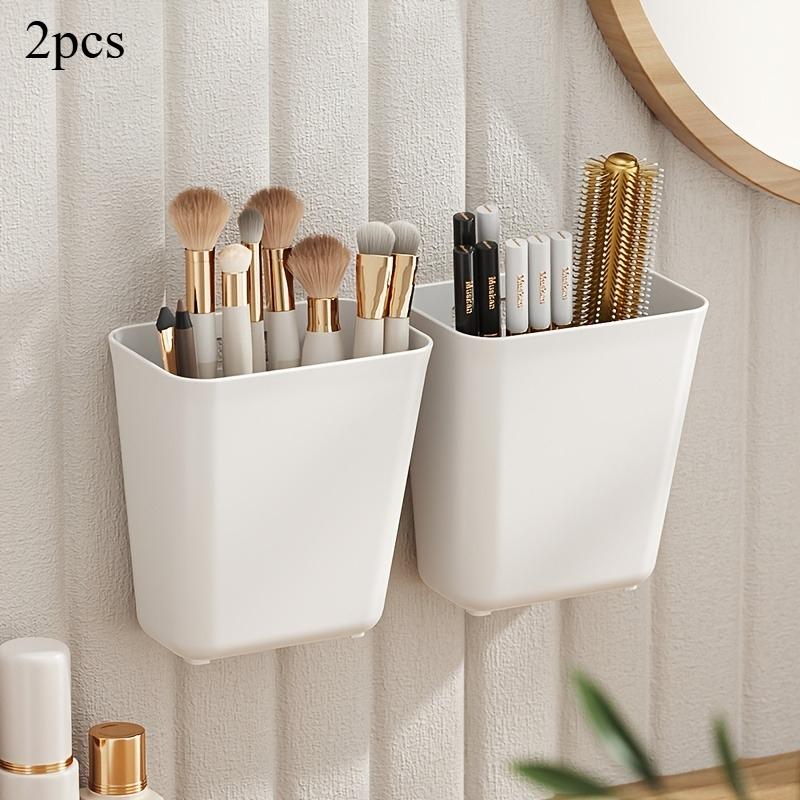 Wall-Mounted Storage Box Plastic Makeup Organizer Desktop Storage Organizing Box Kitchen Bathroom Home Organization and Storage