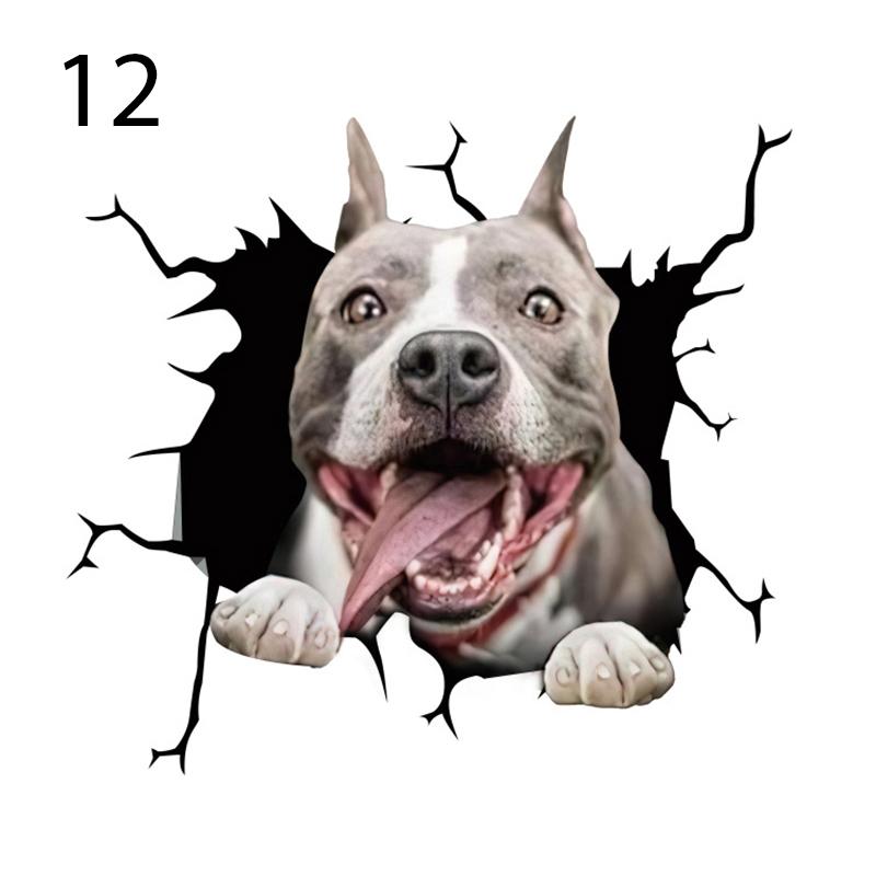 

18 стилей, клейкая наклейка на стекло, окно, наклейка с забавной собакой, наклейка на автомобиль, электростатический декор 12