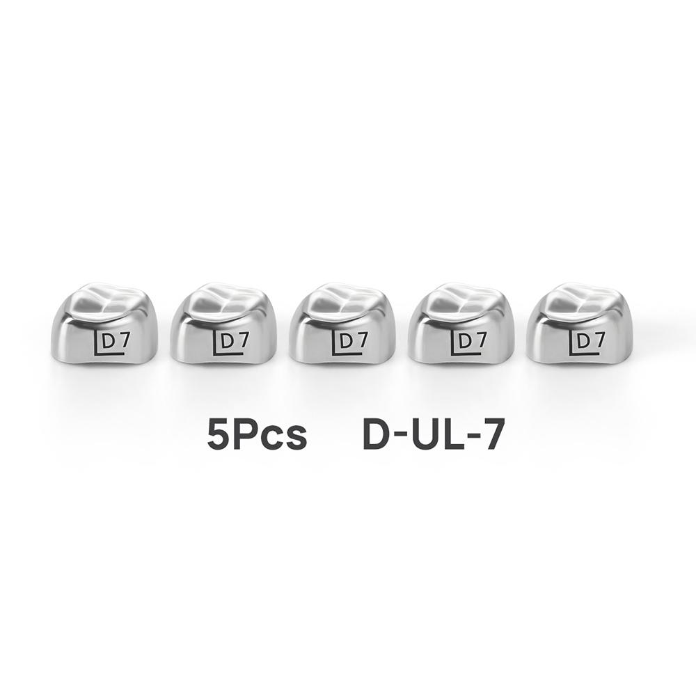 5Pcs Dental Crowns Preformed Metal Crown Stainless Steel Temporary Crowns Dentistry Orthodontic Material Therapy Tools