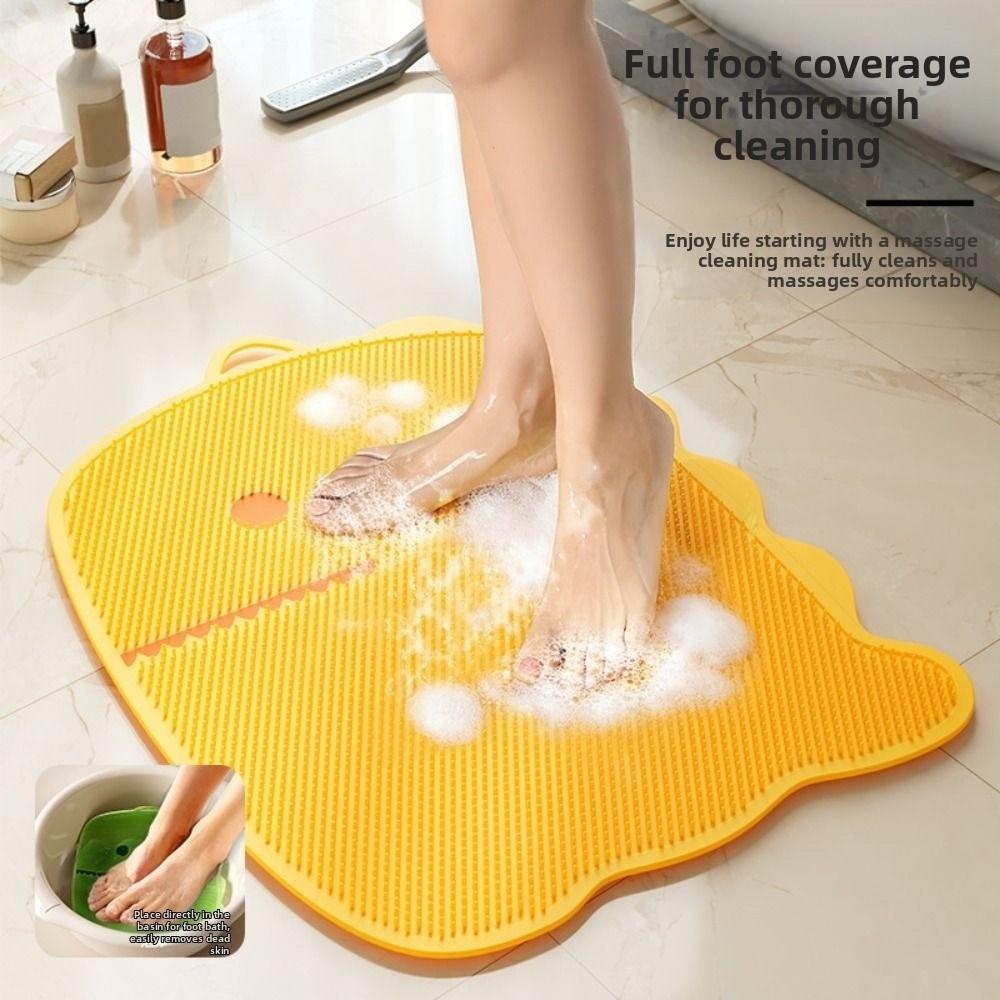 Non-slip Exfoliating Foot Pad Suction Cup Shower Foot Scrubber Portable Bath Massage Mat  Bathroom