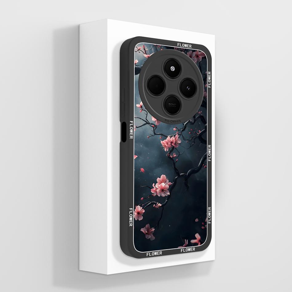Per Custodia Telefono POCO C75 Carino Cuore Gatto Morbido Silicone Liquido Cover Posteriore Per Xiaomi Poco C 75 Protezione Completa Anti Caduta Funda Capa