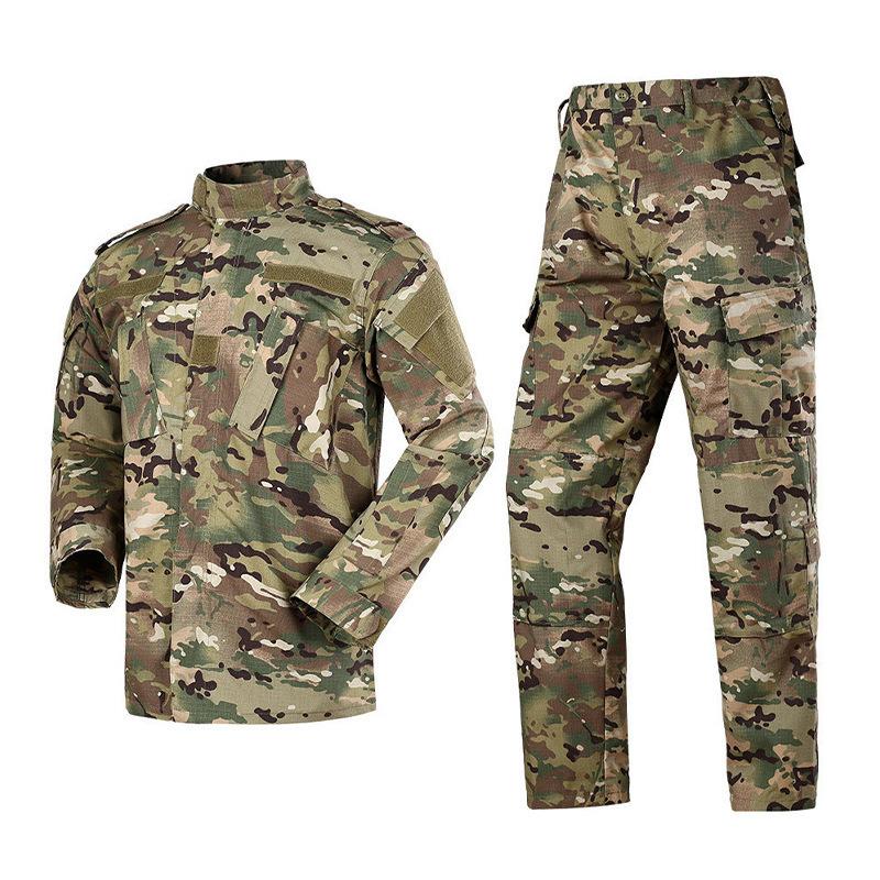 Men s outdoor tactical training suit MC camouflage training suit Python pattern wear-resistant XS（165—170）