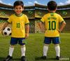 2026 Garçon FILLE Neymar N°10 Maillot de Football T-shirt Short Ensemble Femme Homme Fans BRÉSIL Enfants Ensemble T-shirt Short Survêtement Ensemble 2 Pièces