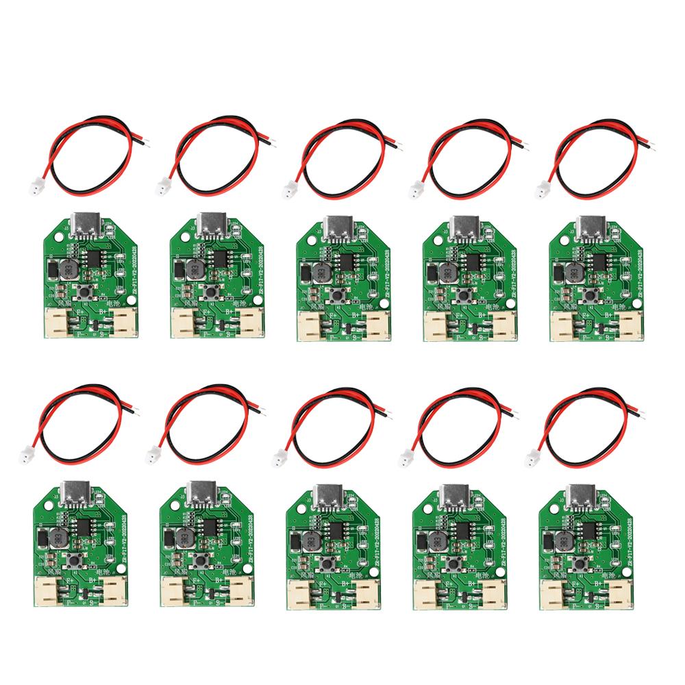 1/1/1/11PCS Type-C Fan Control Board Interface 9V Boost 1-Speed Rechargeable Circuit Board Charging Module USB