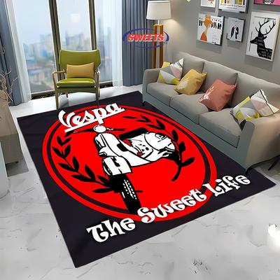 V-Vespa M0t0 Tapis d'impression 3D pour Salon Chambre Couloir Bande Longue Antidérapant Doux Tapis de Zone, Paillasson de Canapé Tapis Décor Maison
