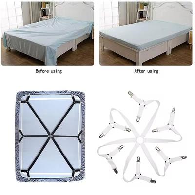 Suporte de Lençol Ajustável Elástico 12 Clipes Suporte Fixo Clipe de Colchão Fixadores Cobertura Prendedores de Cobertor Fixação Tira Antiderrapante