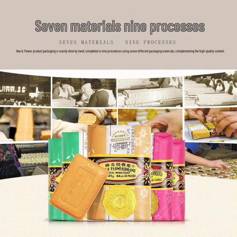 Bee & Flower Sandalwood Soap 3-Pack