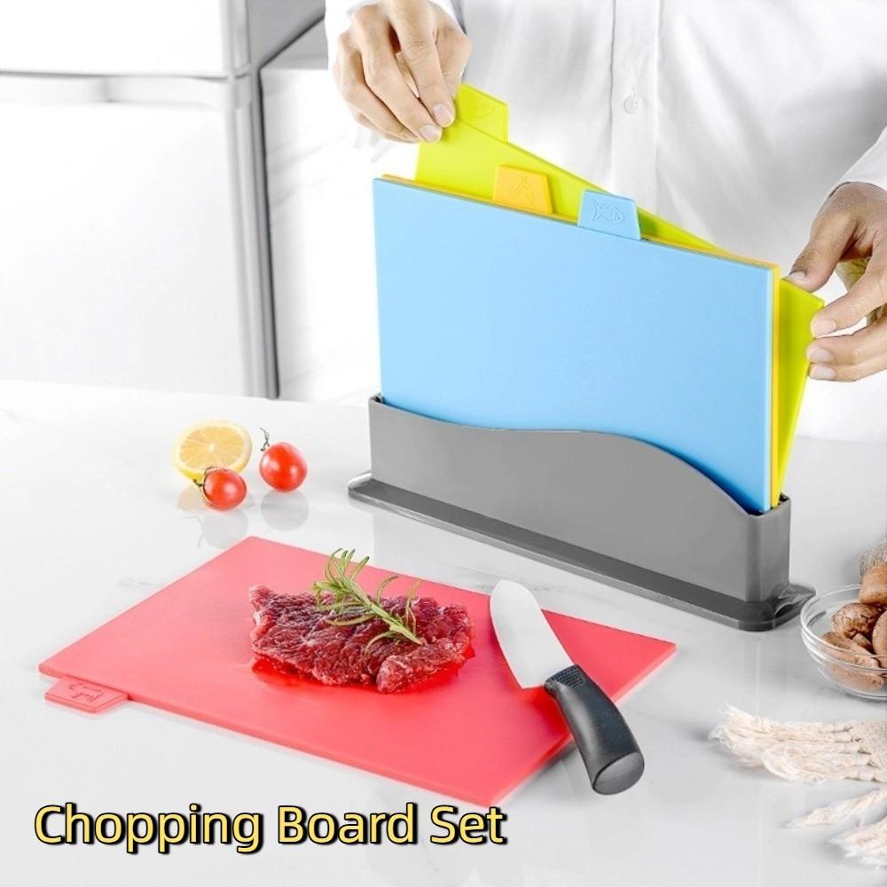 Color Coded Chopping Board Set Non-Slip Color Coded Board Set Anti Mildew Board  Kitchen Use