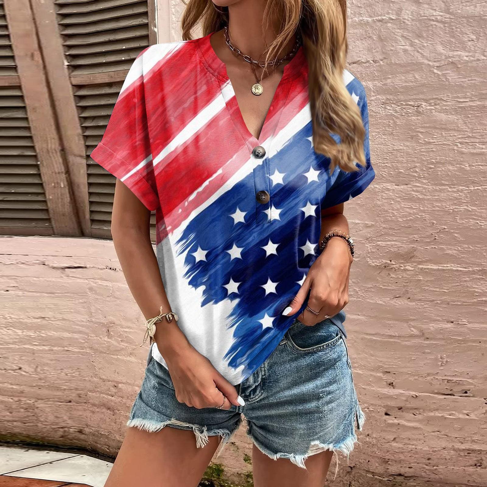 

Модные женские свободные летние простые повседневные топы с V-образным вырезом и пуговицами с короткими рукавами XXL розовый