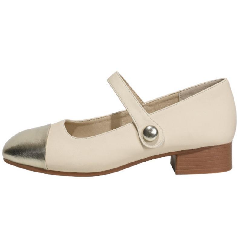 

Fashion Mary Jane 2025 Spring New Fashion Low Heels Casual Ballet Comfortable Shoes For Women Outdoor Elegant Temperament Women Flats 35 абрикосовый