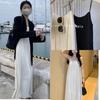 Korean Style Slim Sleeveless Summer Camisole Dress - Elegant, Loose, Solid Color, Trendy Sleepwear