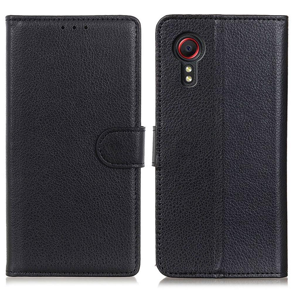 For Samsung Galaxy Xcover7 Leather Case Classic Lychee Texture Phone Wallet Cover