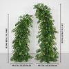 Uflower Luxury Green Leaf Flower Row Outdoor Wedding Backdrop Arch Decor Floral Party Event Supplies Arrangement