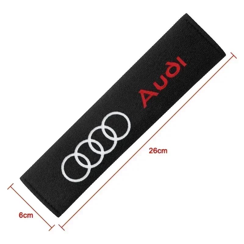 Car 2025 A4 A6 Car For 5A 2Pcs Car Safety Belt Shoulder Cover Pad Plush Seat Belt Shoulder For 5A A3 8P A4 B5 B6 B7 B8 A5 AA5