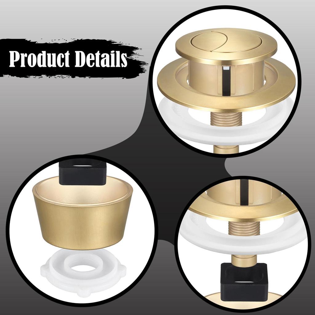 Toilet Tank Button Adjustable Accessories Toilet Flush Valves Fitting Full Half