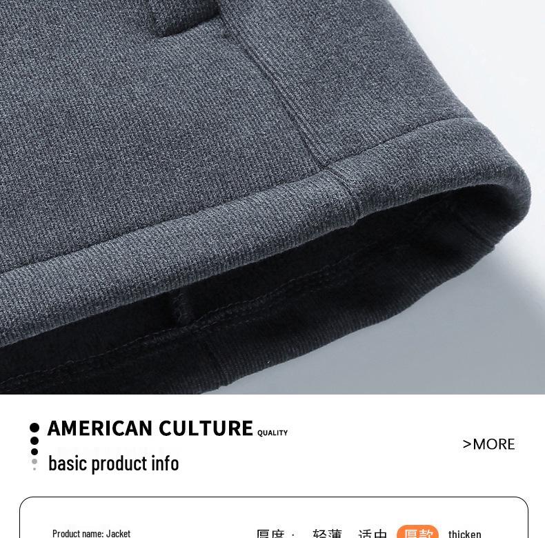 Pánská nadměrná oboustranná fleecová mikina kardigan v evropském a americkém stylu