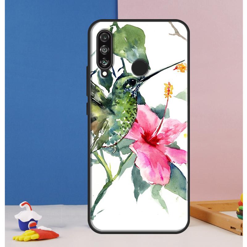 Hummingbird and Flowers Case For Huawei Nova 12i 11i 8i 7i 12s Y73 Y70 Y90 Y60 Y72 Y61 Y91 9 10 SE P40 Lite P30 Pro