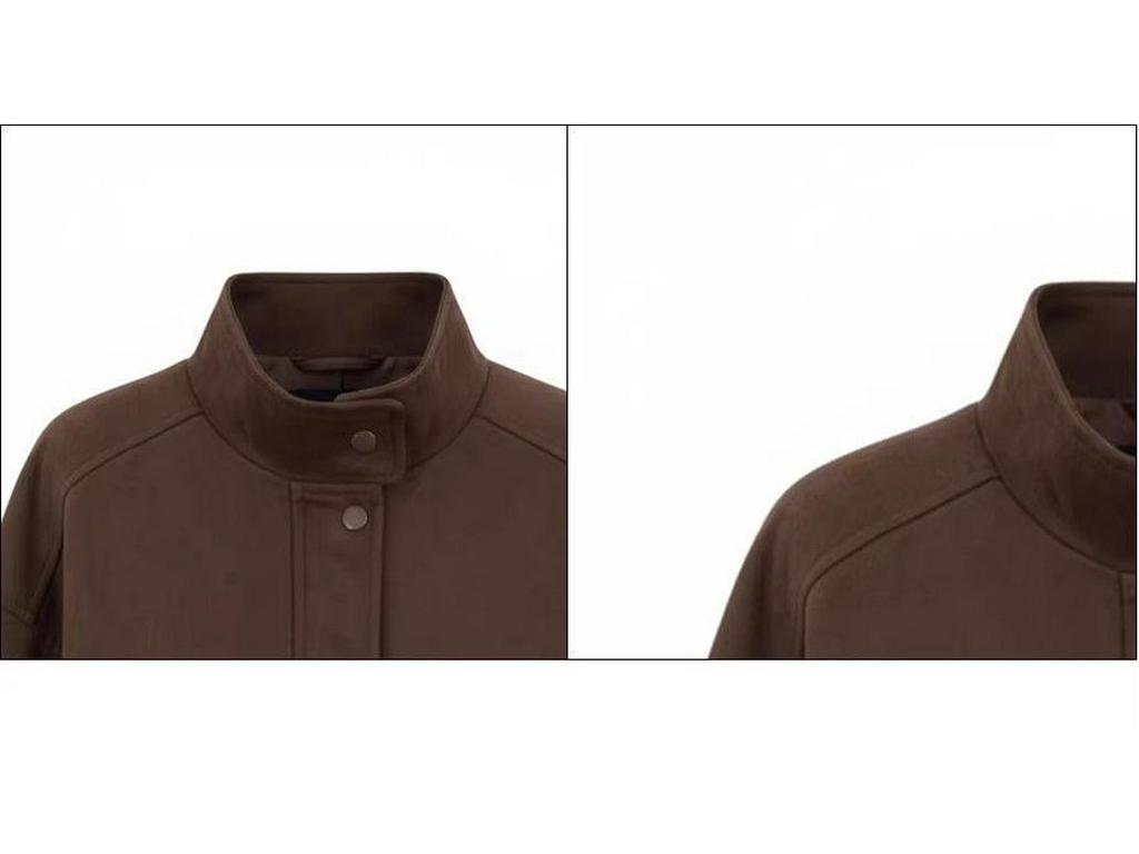 2025 Maillard Retro Brown Women’s Jacket – Spring/Autumn Korean Style Petite Short Coat
