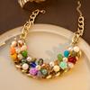 Flower Pearl Necklace, Light Luxury High-End Geometric Water Drop Collarbone Chain, Dinner Accessories, Accessories, Women