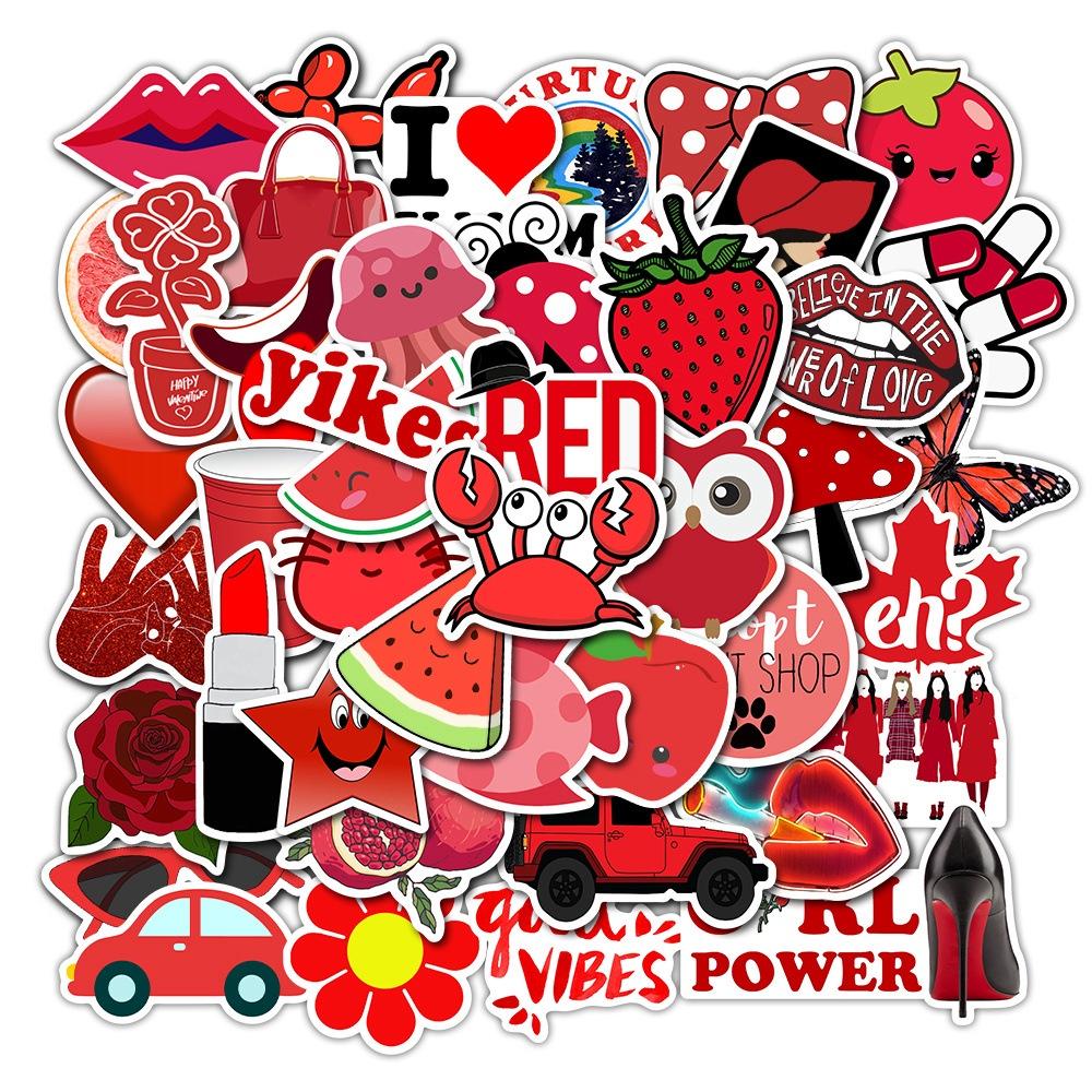 Cute And Colorful Waterproof Stickers For Luggage Water Bottles Computers And Cars Set Of 50 Jxz-tz