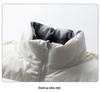 Double-Sided Men's White Duck Down Puffer Jacket: Thick, Warm, Winter Outerwear for Couples