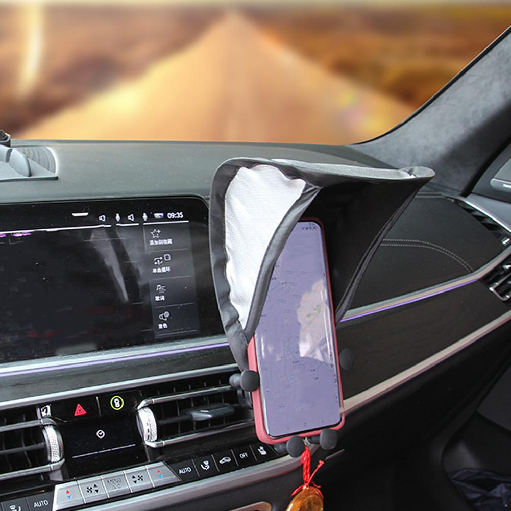Universal Phone Umbrella Cover In the Car, Phone Sun Shade Foldable Anti-Glare Cellphone Sun Shield for Car & Outdoor Travel Use