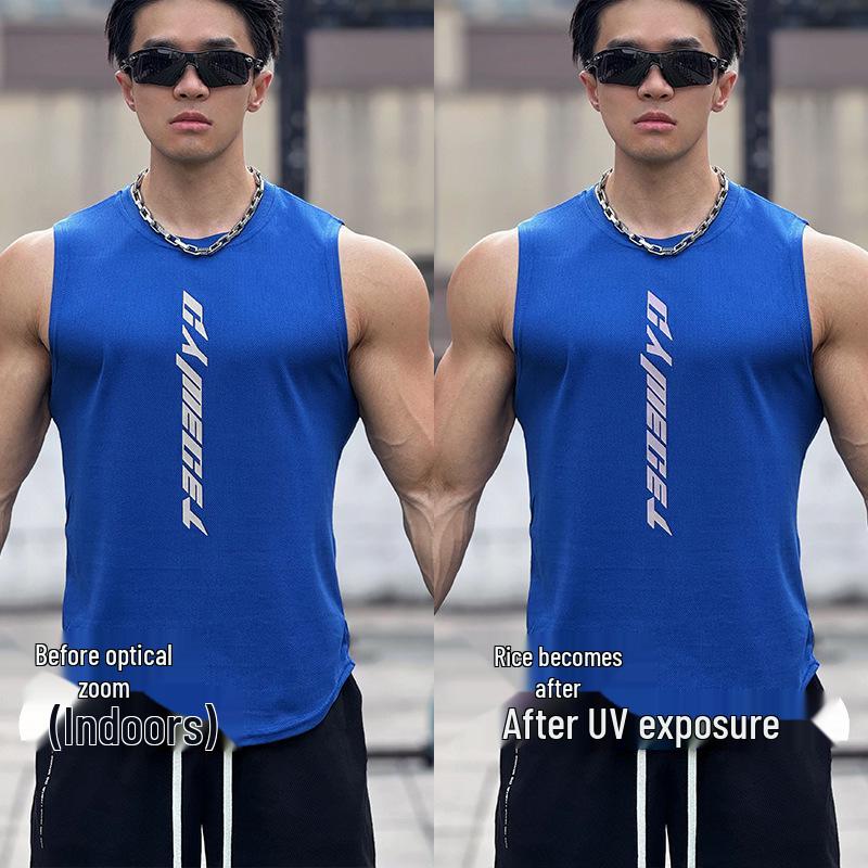 Ärmelloser Schnelltrocknender Mesh-Pullover Vest für Herren Fitness