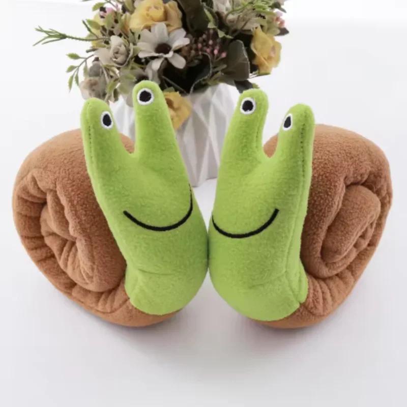 

Squeaky Snail Dog Toy with Hidden Treats Interactive Plush Sniffing Puzzle for Dental Molar Teeth Grinding and Olfactory XS