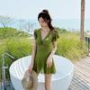 Costume da bagno intero con gonna da donna 2025: Costume da Bagno Coreano Hot Spring Snella, Conservativo, Sexy