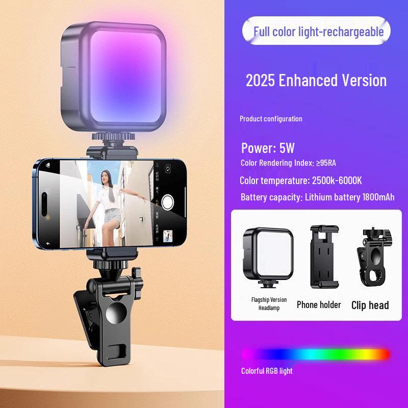 Mini Portable RGB Fill Light for Selfies, Streaming, and Photography