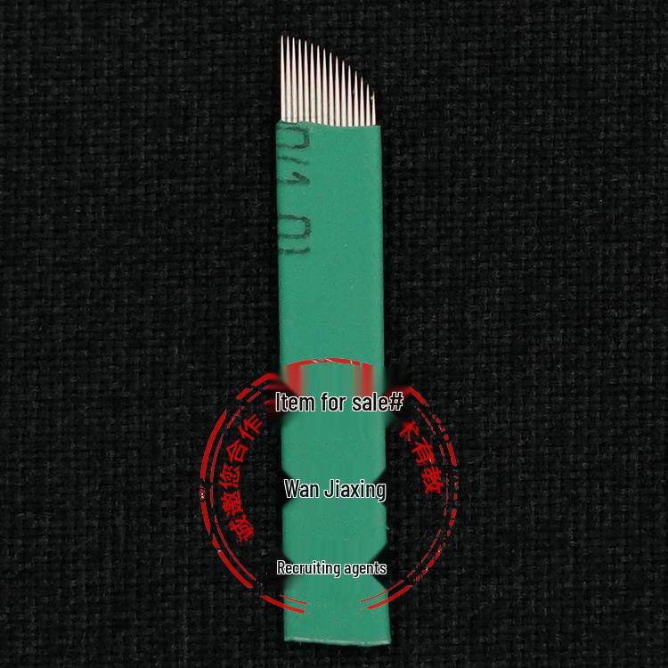 

16-контактное лезвие для микроблейдинга, тонкая игла для вышивки бровей, шелковые иглы 0,18 мм