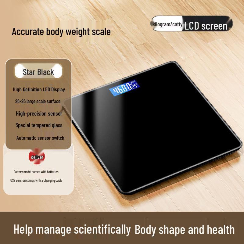 

Умные электронные весы для ванной 2025 для измерения веса тела и жировой массы - Идеально подходят для дома и общежития. Battery