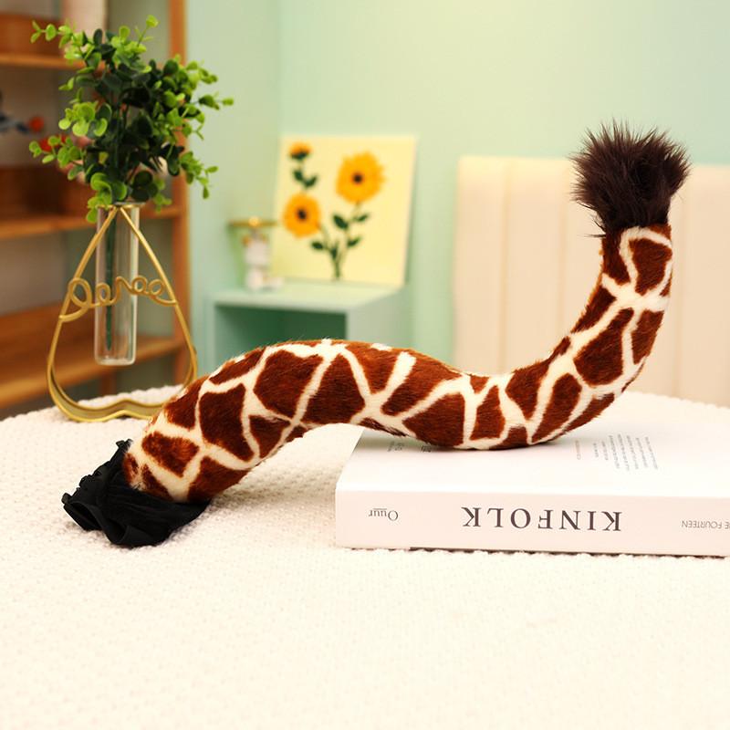 Plush Tiger Tail Animal Toy Cute Dinosaur Plushie For Kids Playroom Decor