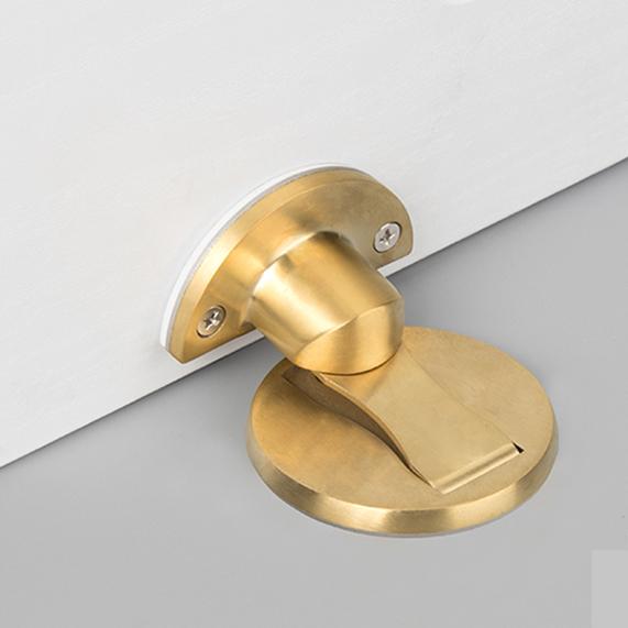 

KAK 304 Stainless Steel Magnet Door Stops Magnetic Door Stopper Non-punch Door Holder Hidden Doorstop Furniture Door Hardware золотий