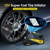 Tire Inflator Portable Air Compressor - DC 12V Air Pump for Car Tires with 150PSI LCD Digital Gauge & Emergency LED Light,Auto Tire Pump for Cars