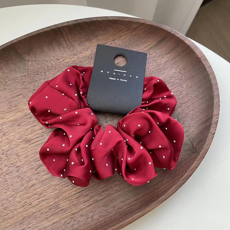 Fashion Solid Color Crystal Hair Ties Scrunchies Korean Elastic Hair Bands For Girls Women Ponytail Holder For Hair Accessories