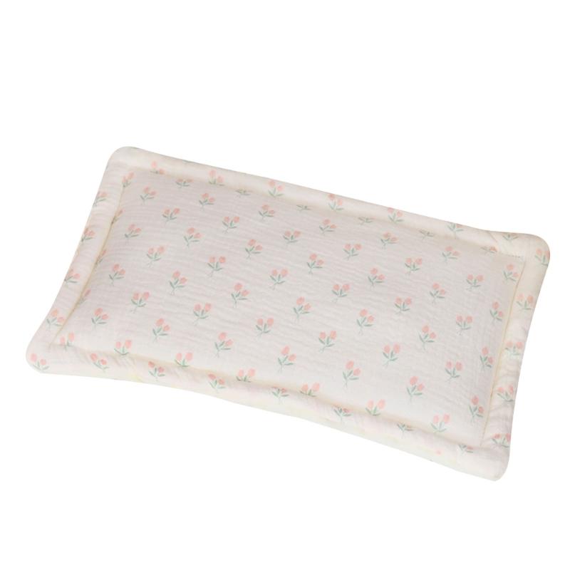 Baumwolle Babybettwäsche Kissen Neugeborenen Säuglingskissen Sicher & Bequemes Kissen Sanfte Unterstützung für Neugeborene Erholsamer Schlaf