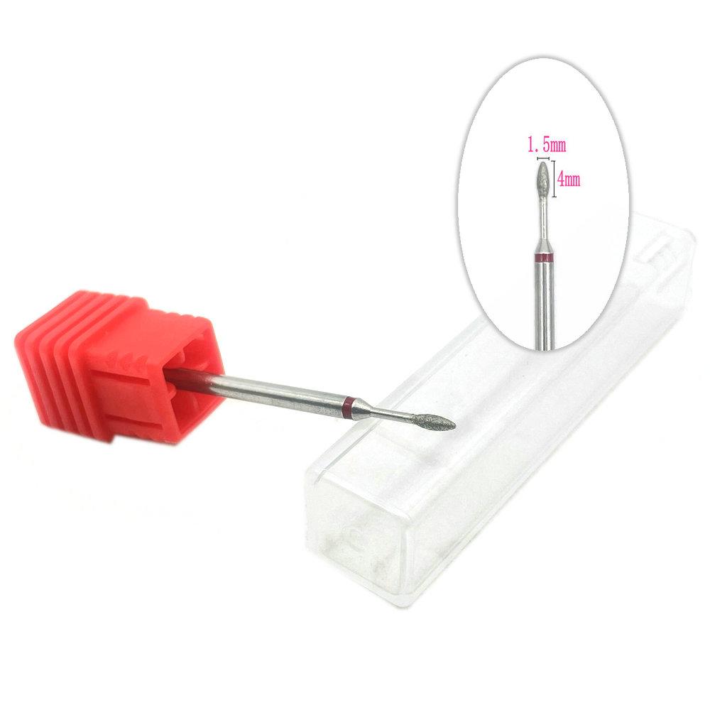 1 stk diamant spikerborfreser for manikyr roterende bits Cuticle Clean Accessories Nail Drill Polermaskin