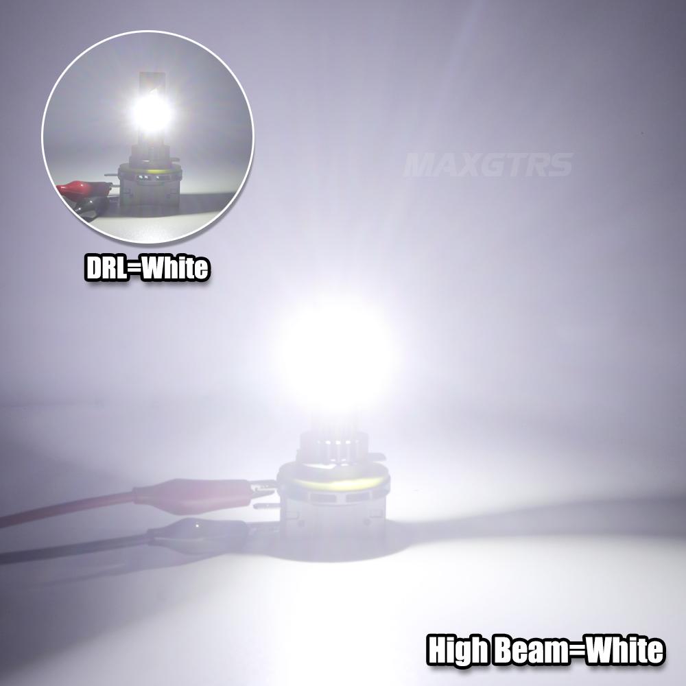MAXGTRS 2pcs H15 LED Headlight Bulbs CANBUS 6500K White 30000LM Car High Beam DRL Driving Lamp With Cooling Fan White белый