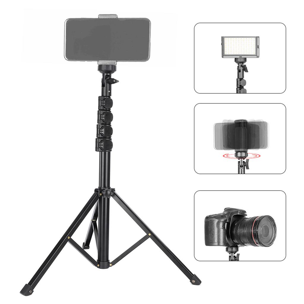 KINGJOY FL019 Hliníková slitina Černý Multifunkční Nastavitelný Držák pro Mobilní Telefon pro Živé Vysílání Fotografování